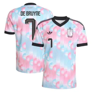 Maillot Extérieur Belgique DE BRUYNE 2026/27 Bleu Rose