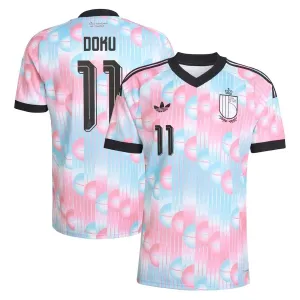 Maillot Extérieur Belgique DOKU 2026/27 Bleu Rose