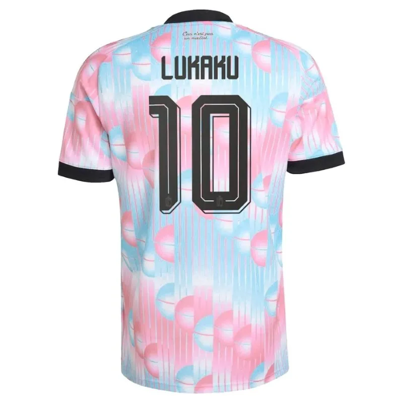 Belgium LUKAKU 2026/27 Kids Away Set Blue Pink