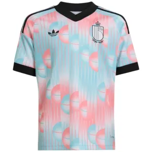 Belgien 2026/27 Kinder Auswärtstrikot Blau Rosa