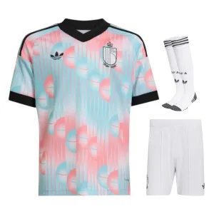 Belgien 2026/27 Kinder Auswärtsset Blau Rosa