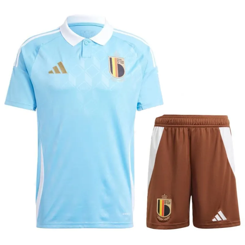 Maglia trasferta bambini + pantaloncini della Belgio 2024/25 - Blu