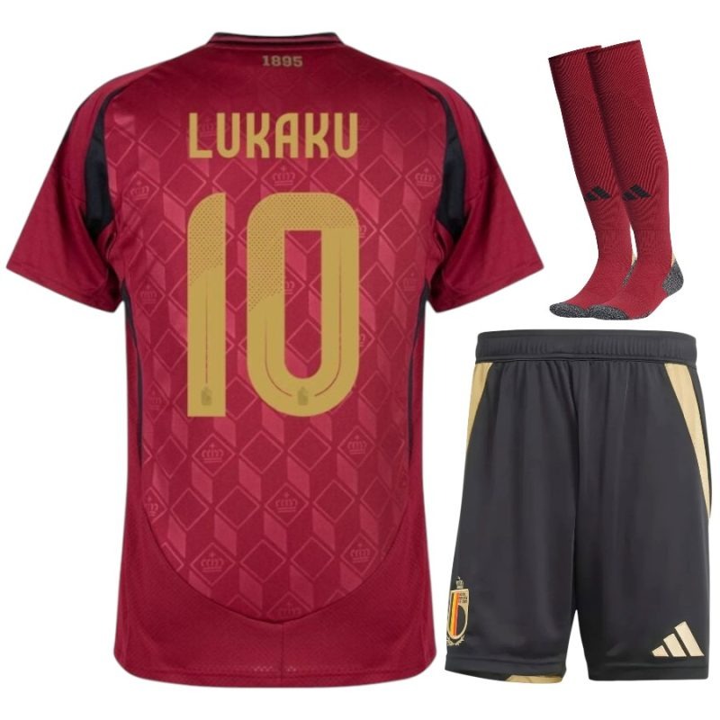 Belgio LUKAKU Kit Bambino Home 2024/25 - Rosso