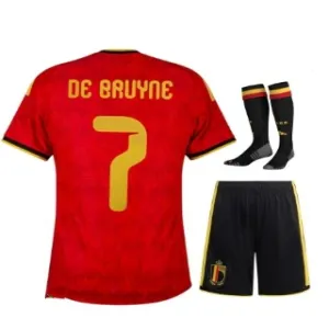 Ensemble maillot enfant domicile Belgique DE BRUYNE 2026/27 - Rouge