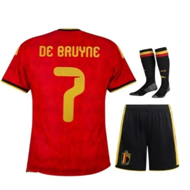 Ensemble maillot enfant domicile Belgique DE BRUYNE 2026/27 - Rouge