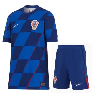 Maglia trasferta bambini + pantaloncini della Croazia 2024/25 - Blu