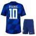Modrić Kroatien 2024/25 Kinder-Auswärtstrikot + Shorts - Blau