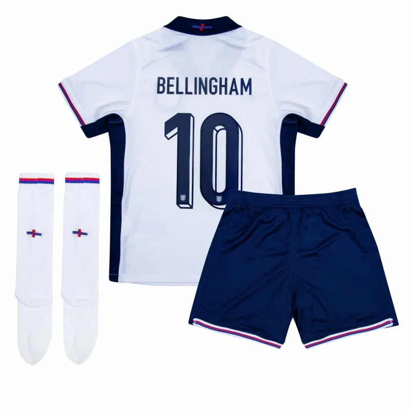 Jude Bellinghams England 2024/25 Kinderheimkit - Weiß
