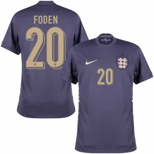 Phil Fodens England 2024/25 Auswärtstrikot - Lila