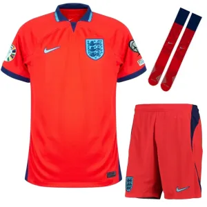 England's 2024 UEFA European Championship Away Children's Kit - Red