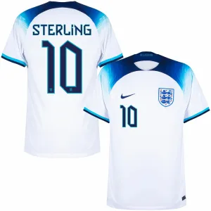 Sterlings Englands Heimtrikot für die Weltmeisterschaft 2022 - Weiß
