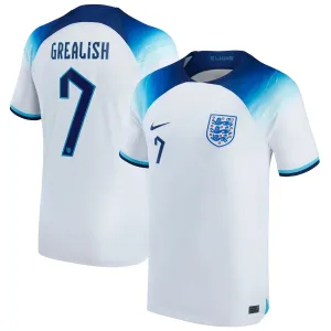 Jack Grealishs Heimtrikot der England-Nationalmannschaft für die Weltmeisterschaft 2022 - Weiß