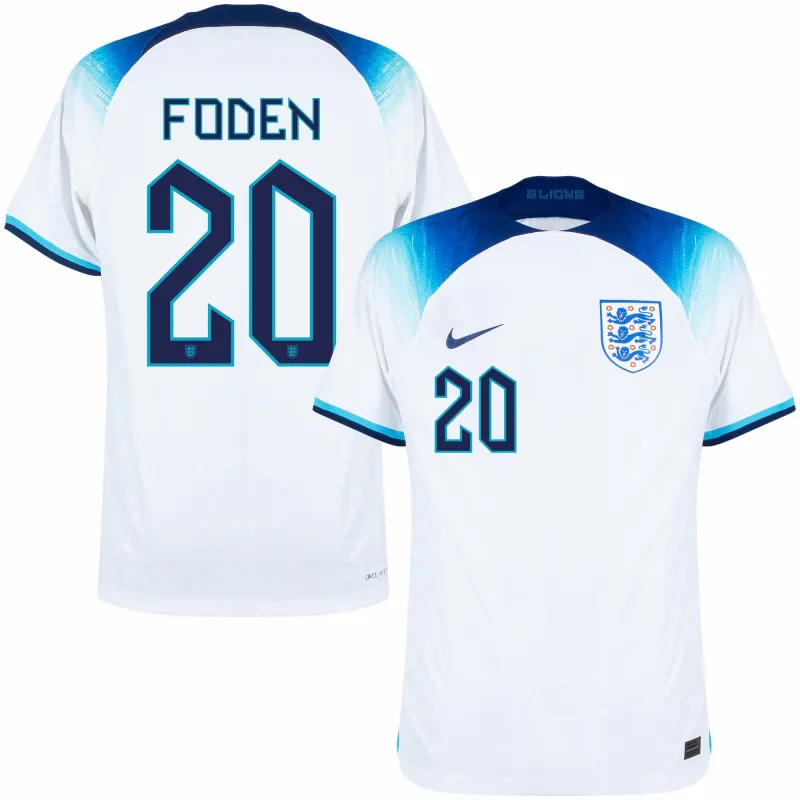 Le maillot domicile de l'Angleterre pour la Coupe du monde 2022 de Foden - Blanc