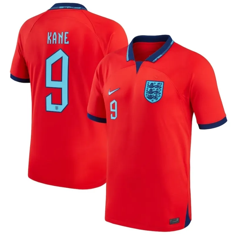 Kanes Auswärtstrikot der England-Nationalmannschaft für die Weltmeisterschaft 2022 - Rot