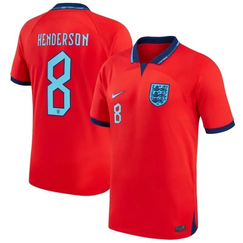 Hendersons Auswärtstrikot der England-Nationalmannschaft für die Weltmeisterschaft 2022 - Rot