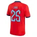 Saka's England 2022 World Cup Away Jersey - Red