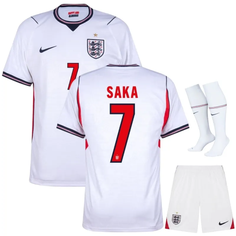 Kit Domicile Enfant Angleterre SAKA 2026/27 Blanc