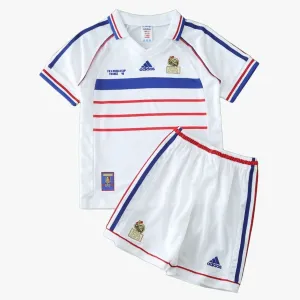 Frankreich 1998 Auswärts-Kinder-Kit Weiß
