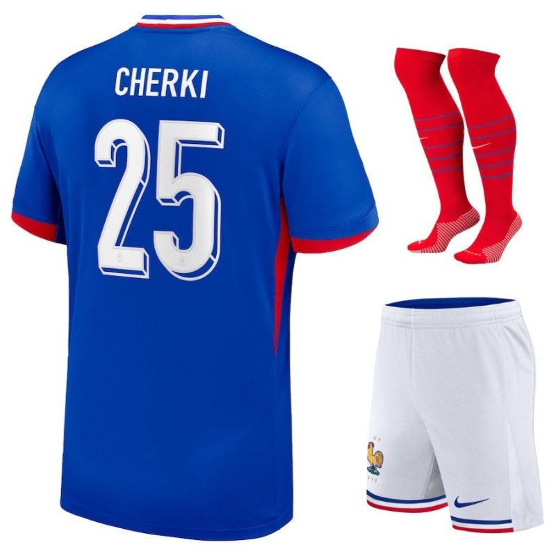 Cherki Frankreich 2024/25 Kinder-Heim-Kit Fan-Version Blau
