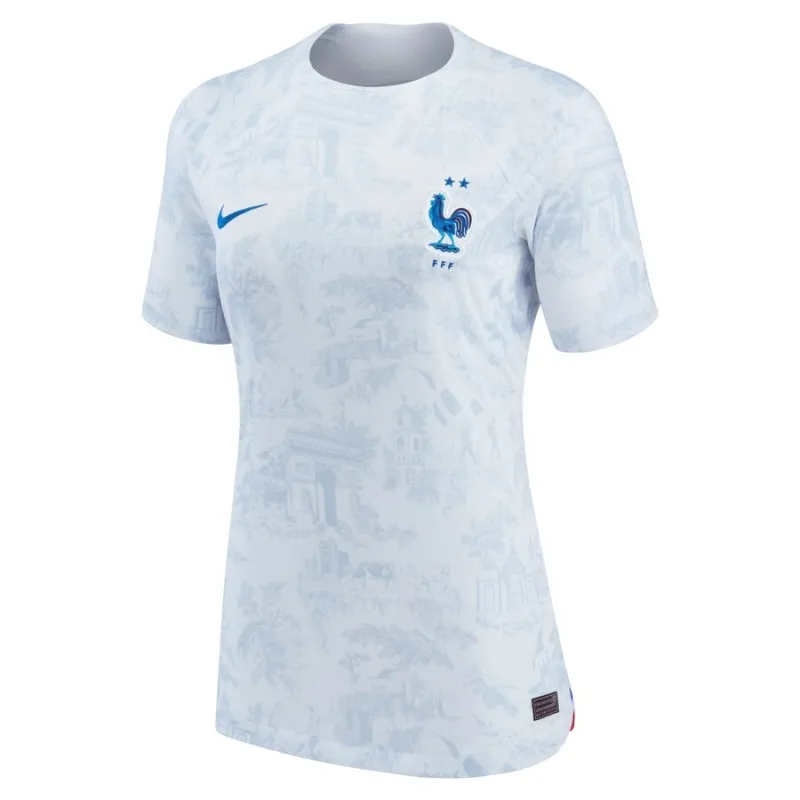La camiseta visitante de la selección femenina francesa para la Copa del Mundo 2022 - Blanca