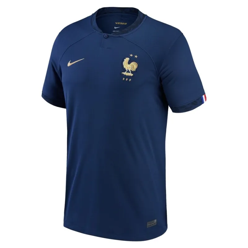 Le maillot pour enfants de l'équipe de France à domicile pour la Coupe du Monde 2022 - Bleu