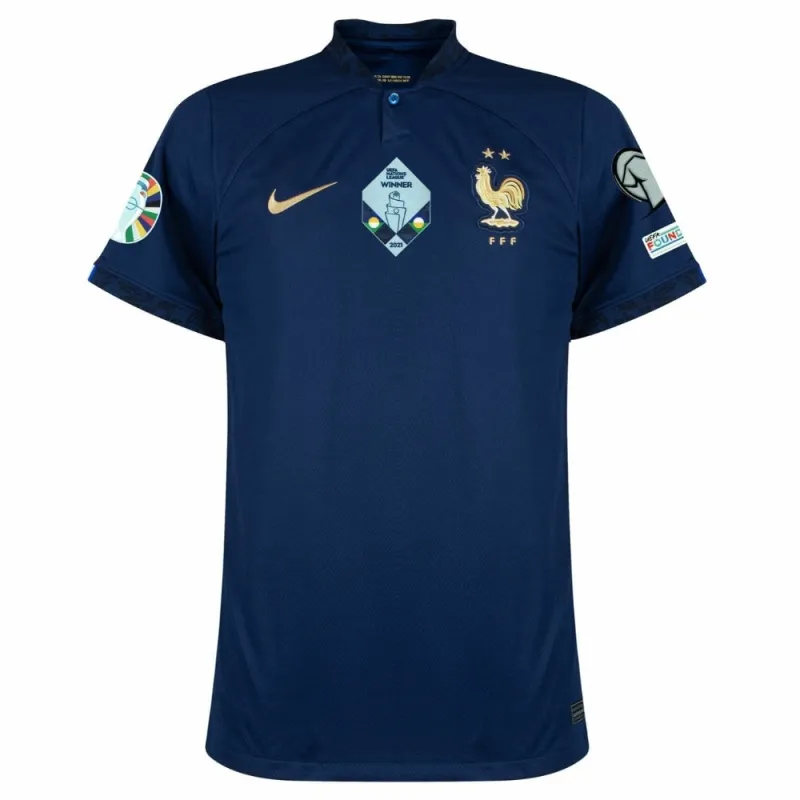 La maglia del kit per bambini della squadra nazionale francese per l'Euro 2024 in casa - Blu