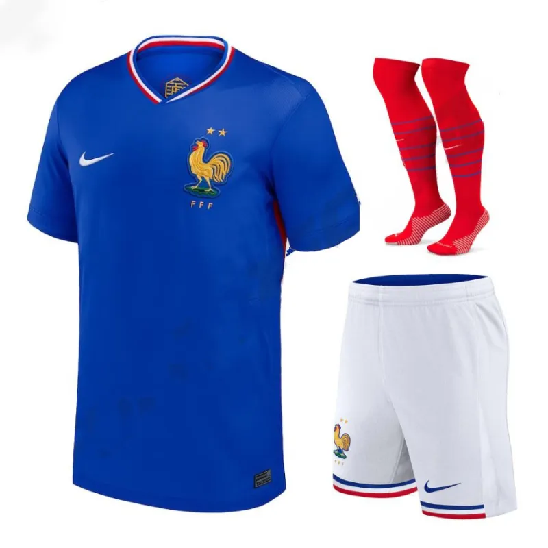 La maglia del kit per bambini della squadra nazionale francese in casa nel 2024/25 - Blu
