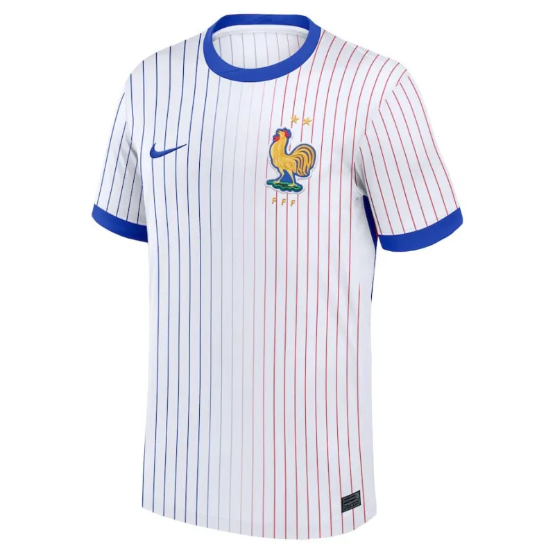 Das Kinder-Kit-Maillot der französischen Nationalmannschaft für die Auswärtsspiele in 2024/25 - Weiß