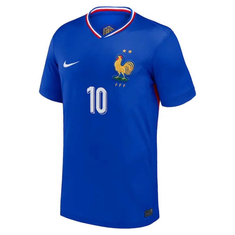 Kylian Mbappés Heimtrikot der französischen Nationalmannschaft im Jahr 2024/25 - Blau