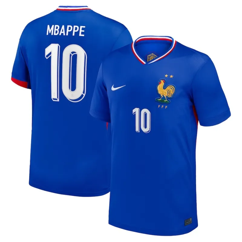 Kylian Mbappés Heimtrikot der französischen Nationalmannschaft im Jahr 2024/25 - Blau