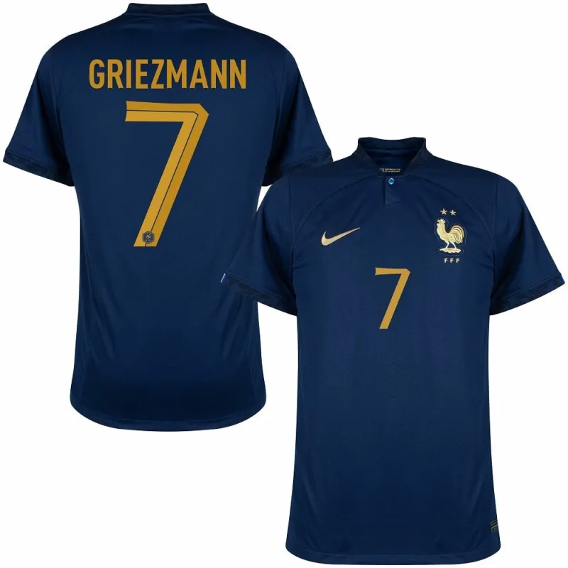 Antoine Griezmanns Heimtrikot der französischen Nationalmannschaft bei der Weltmeisterschaft 2022 - Blau