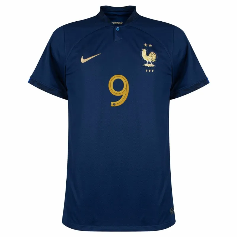 Le maillot de l'équipe nationale de France d'Olivier Giroud pour la Coupe du monde 2022 à domicile - Bleu