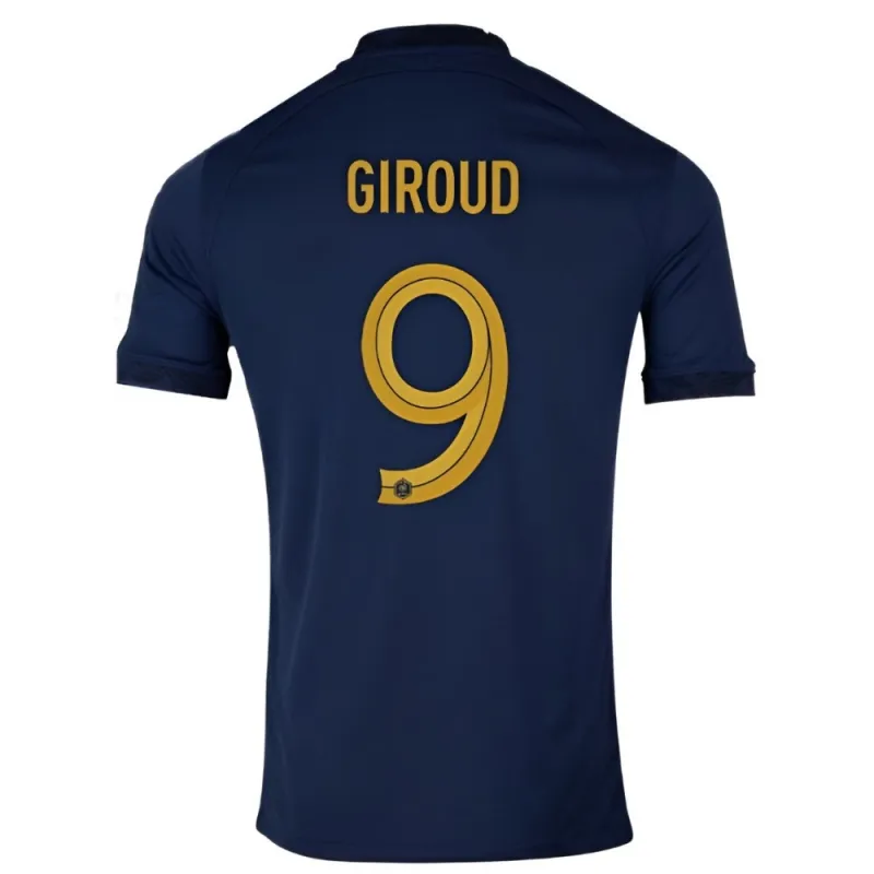 Le maillot de l'équipe nationale de France d'Olivier Giroud pour la Coupe du monde 2022 à domicile - Bleu