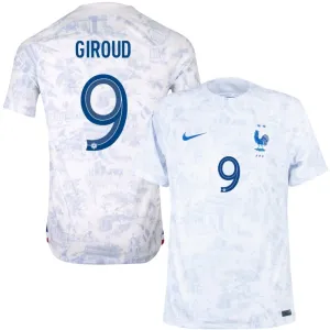 Le maillot d'extérieur de l'équipe nationale de France d'Olivier Giroud pour la Coupe du monde 2022 - Blanc