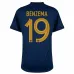Le maillot de l'équipe nationale de France de Karim Benzema pour la Coupe du monde 2022 à domicile - Bleu