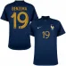 Le maillot de l'équipe nationale de France de Karim Benzema pour la Coupe du monde 2022 à domicile - Bleu