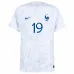 La maglia di trasferta della squadra nazionale francese di Karim Benzema per la Coppa del mondo 2022 - Bianca