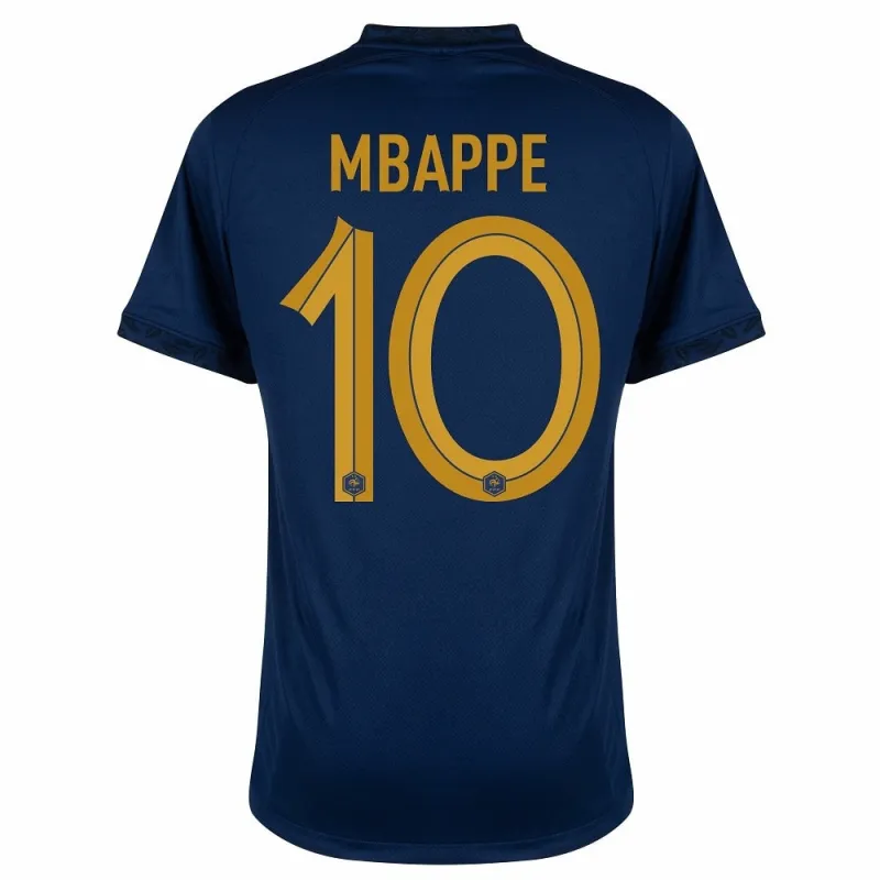 Kylian Mbappés Kinder-Heimtrikot-Set der französischen Nationalmannschaft bei der Weltmeisterschaft 2022 - Blau