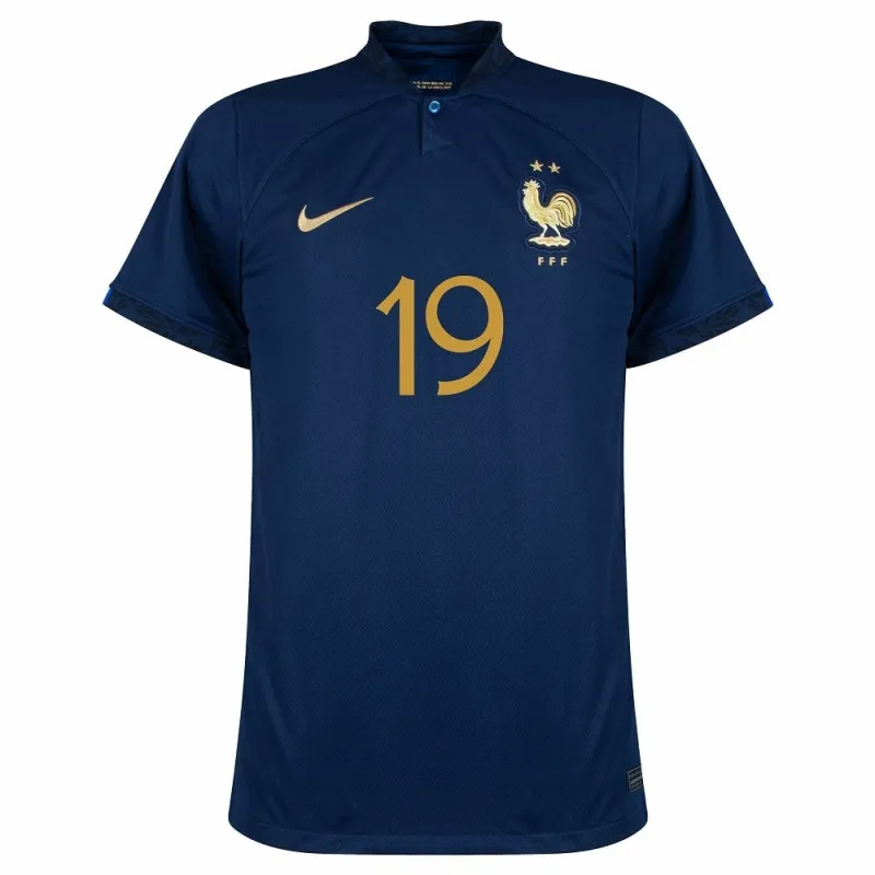 Il set di maglia infantile della squadra nazionale francese di Karim Benzema per la Coppa del mondo 2022 in casa - Blu