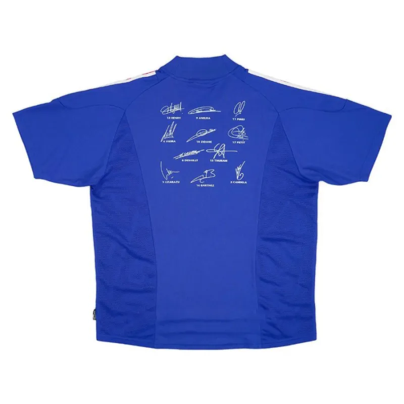 Le maillot rétro domicile de l'équipe nationale de France de 2002 à 2004 - Bleu