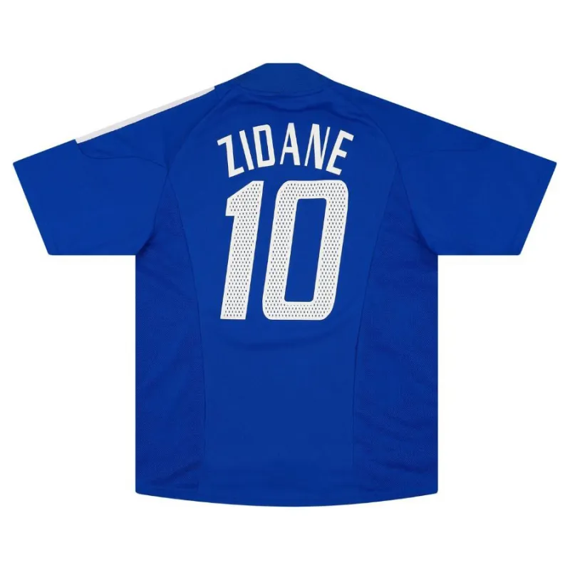 Das retro Heimtrikot der französischen Nationalmannschaft von Zinedine Zidane von 2002 bis 2004 - blau.