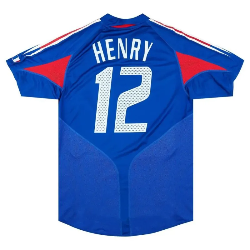 France Henry 2004-2006 Maillot Rétro Domicile Bleu