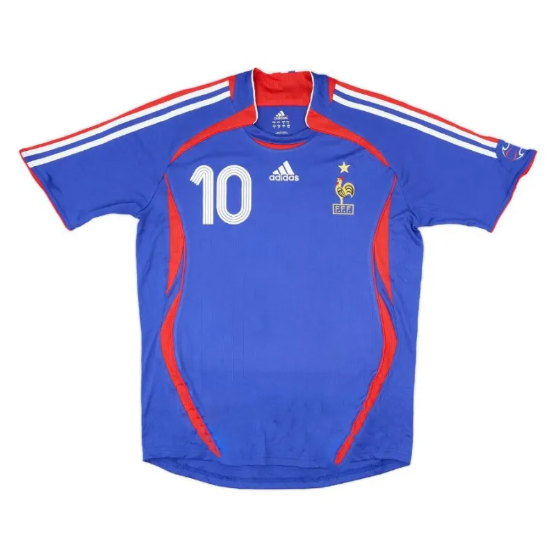 France Zidane 2006 Maillot Rétro Domicile Bleu