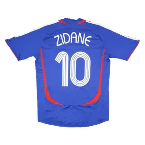 France Zidane 2006 Retro Home Jersey Blue Image