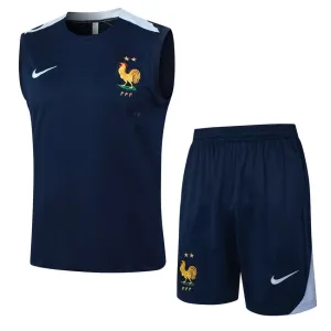 Die Weste und die Shorts der französischen Nationalmannschaft für die Saison 2024/25 - blau.