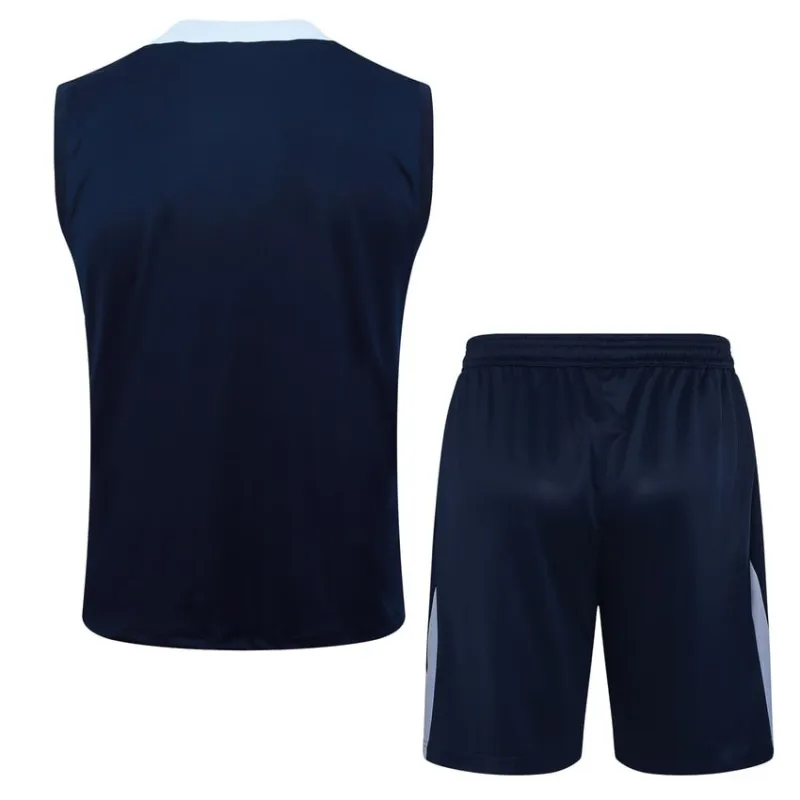 Die Weste und die Shorts der französischen Nationalmannschaft für die Saison 2024/25 - blau.