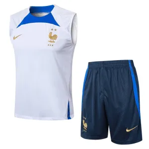 Die Weste und die Shorts der französischen Nationalmannschaft für die Saison 2024/25 - weiß.