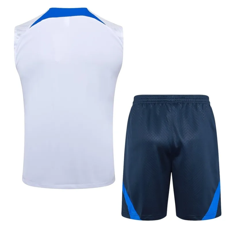 Die Weste und die Shorts der französischen Nationalmannschaft für die Saison 2024/25 - weiß.