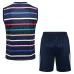 Die Weste und die Shorts der französischen Nationalmannschaft für die Saison 2024/25 - blaues Muster.