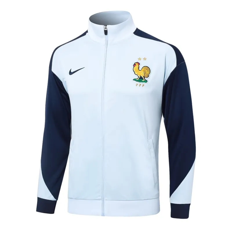 La veste de sport et les pantalons de l'équipe de France 2024/25 - blanc